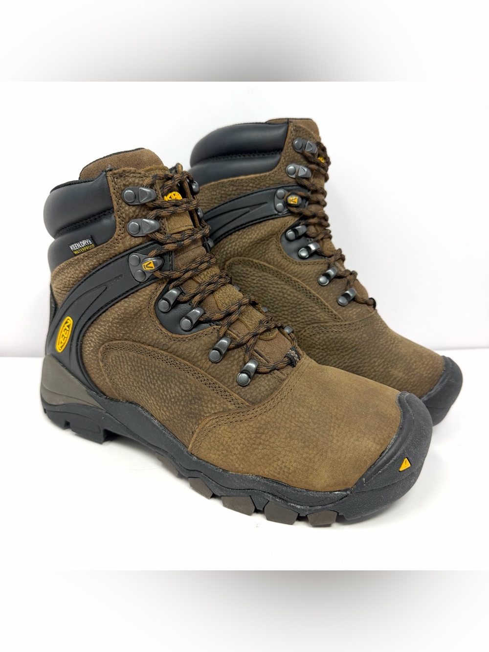 Keen Utility Men’s Louisville 6” Steel Toe Waterproof Work Boots 8 EE Brown NEW